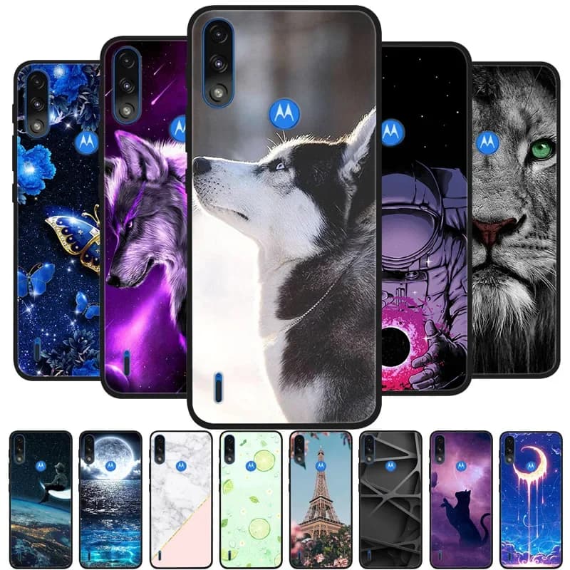 Coque arrière en silicone souple pour Moto E7i Power, coque de téléphone en TPU pour Moto E7 Power 4G, coque de pare-chocs, coque Fundas