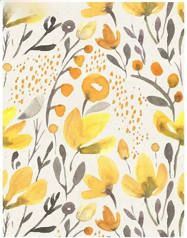 Papier Peint Auto-Adhésif Kapok à Fleurs Fraîches Jaunes, Perfecinterconnexion Sans Couture, Papier Peint Préencollé