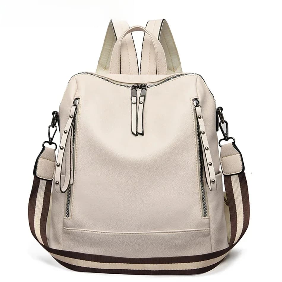 Sac à Dos de marque de luxe en cuir souple, étanche, Style Preppy, Sac multifonction pour jeunes étudiants