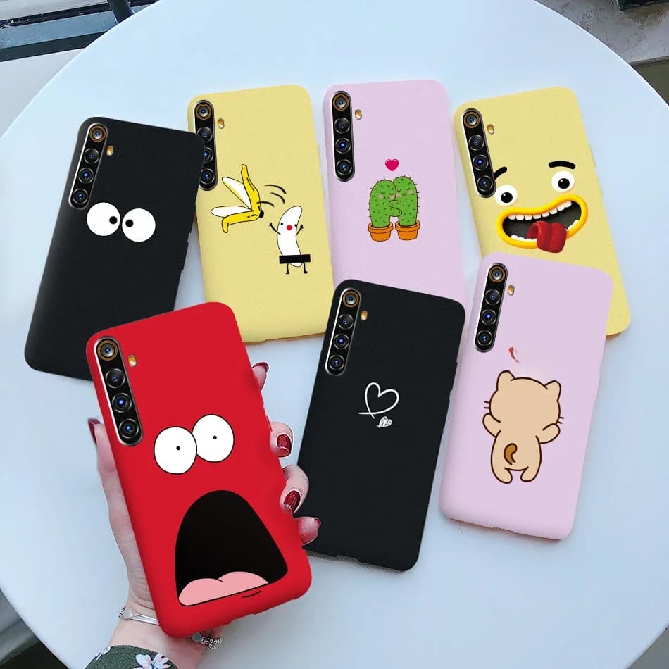 Coque de téléphone en silicone souple pour OPPO, coque arrière mignonne pour Realme 6 Pro, 6i, 6 S, 6 i, 6 s, 6Pro