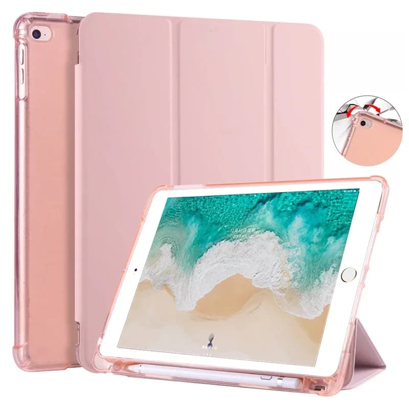 Pour iPad 9e 10e génération étui avec porte-stylo couverture intelligente à trois volets pour iPad 10 2 10.2 9.7 iPad 9 10 8 7 6 5e génération Air 11 4 5