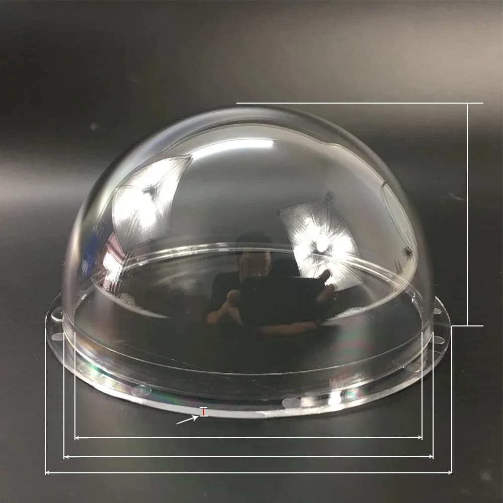 Housse de remplacement en acrylique pour vidéosurveillance intérieure/extérieure 3.1 pouces couvercle de boîtier de mini-dôme de caméra transparent