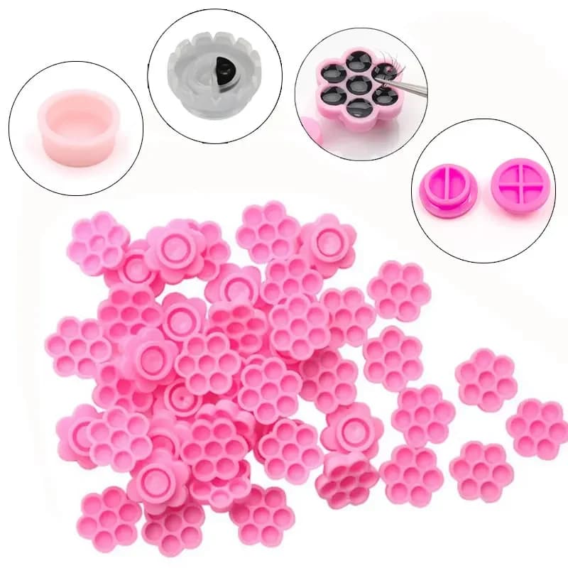 100 pièces faux cils floraison tasses plantation greffage rapide floraison soleil fleur colle tasse ventilateur Extension de cils outils de maquillage