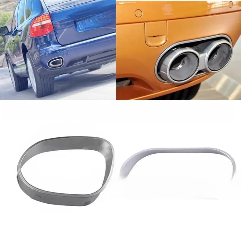 CAPQX pour Porsche Cayenne 08-10 couvercle de cadre de tuyau d'échappement arrière automatique Chrome queue gorge décor panneau capuchon capot protecteur couvercle garniture