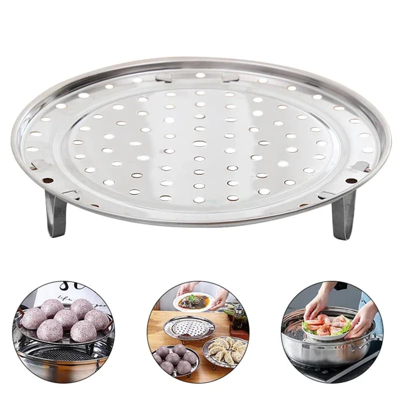 YOMDID support de cuisson à la vapeur multifonctionnel pour petits pains farcis nourriture plateau à vapeur en acier inoxydable support de cuisson à la vapeur ustensiles de cocina