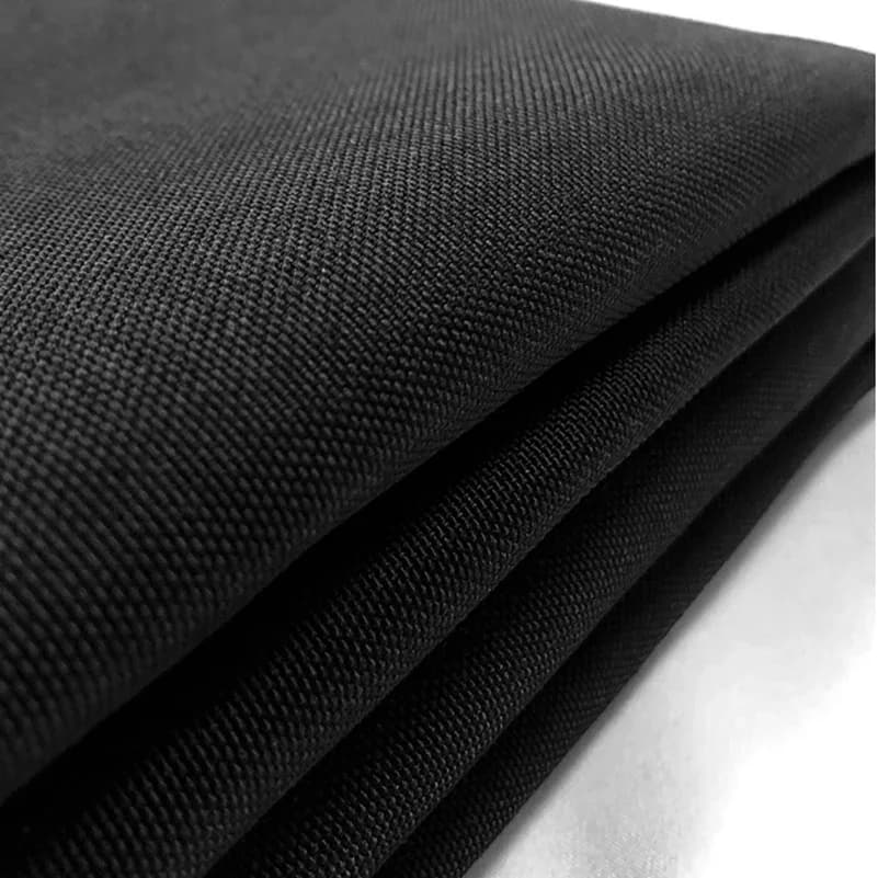 Tissu Oxford imperméable enduit de polyester épais noir, nylon PU, textile extérieur, au mètre, 1000D