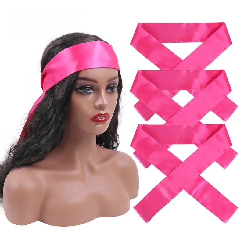 DAHIFY-Écharpe de Pose de Bords en Satin pour Femme, 1 Pièce, Écharpe pour Dentelle, Perruques, Bande de Sauna en Satin Doux pour le Maquillage, le Visage, le dehors, le Yoga, Bon Marché