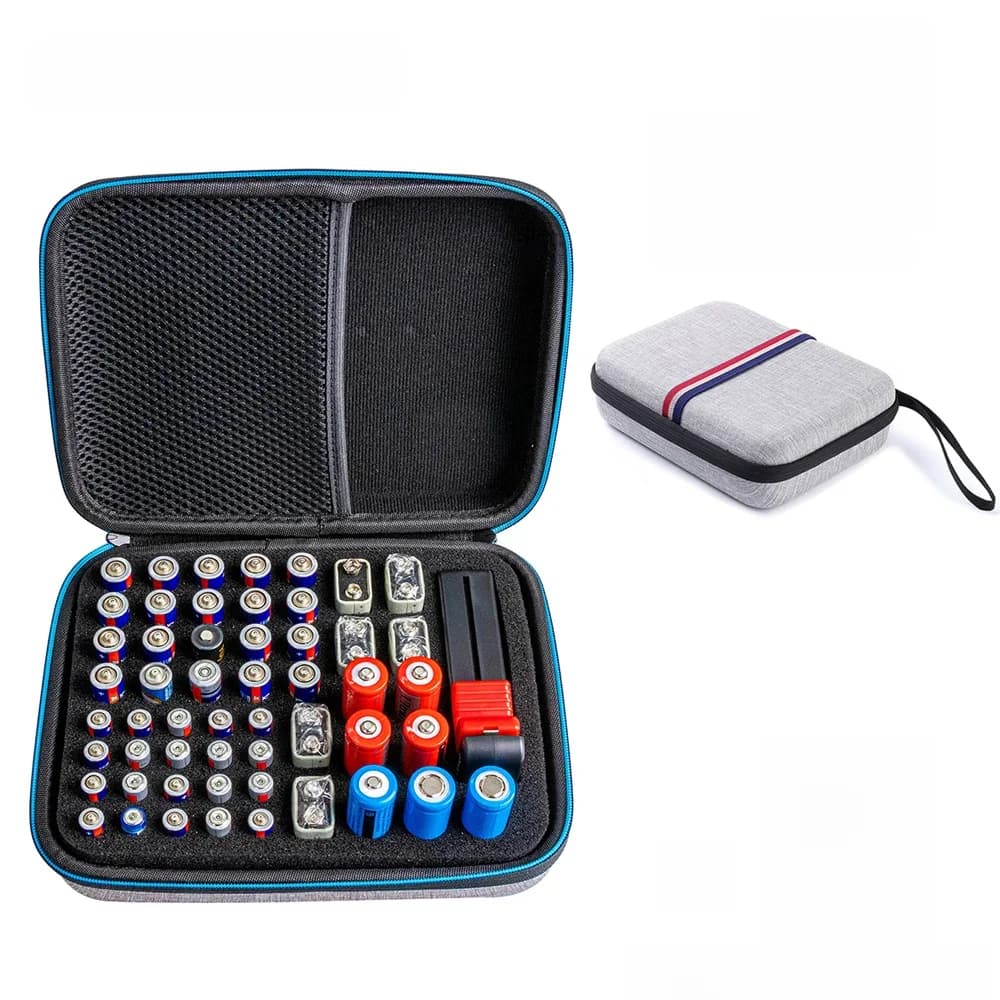 Le plus récent Portable dur 18650/AA/AAA/9V support de batterie boîte de rangement étui organisateur conteneur aa Rangement Pile avec testeur de batterie
