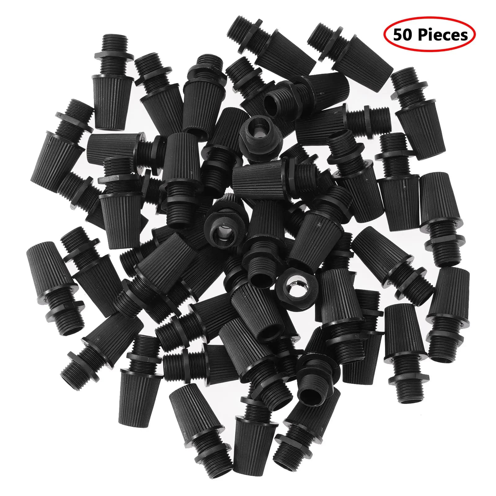 50 presse-étoupes noir, pince de connecteur anti-traction pour câblage de lustre, éclairage de plafond, presse-étoupe étanche, connecteur en plastique