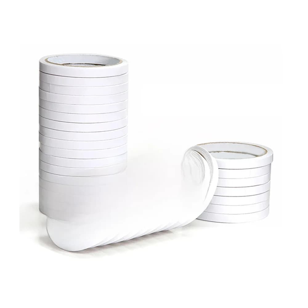 Ruban adhésif Double face en coton blanc Super résistant, 10M, Ultra fin, hautement adhésif, 8mm, 10mm, 12mm