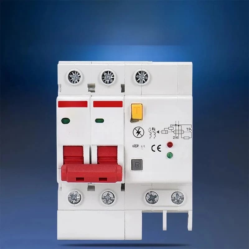 Disjoncteur différentiel DZ47LED 220V 10A 16A 20A 40A 32A 63A avec protection contre les surtensions RCBO et protection contre la foudre SPD