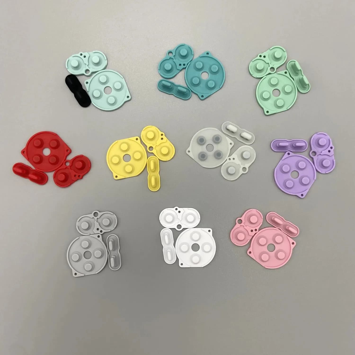 Coussinets en caoutchouc pour accessoires de jeu, couleur de haute qualité, boutons en silicone pour Gameboy Color GBC