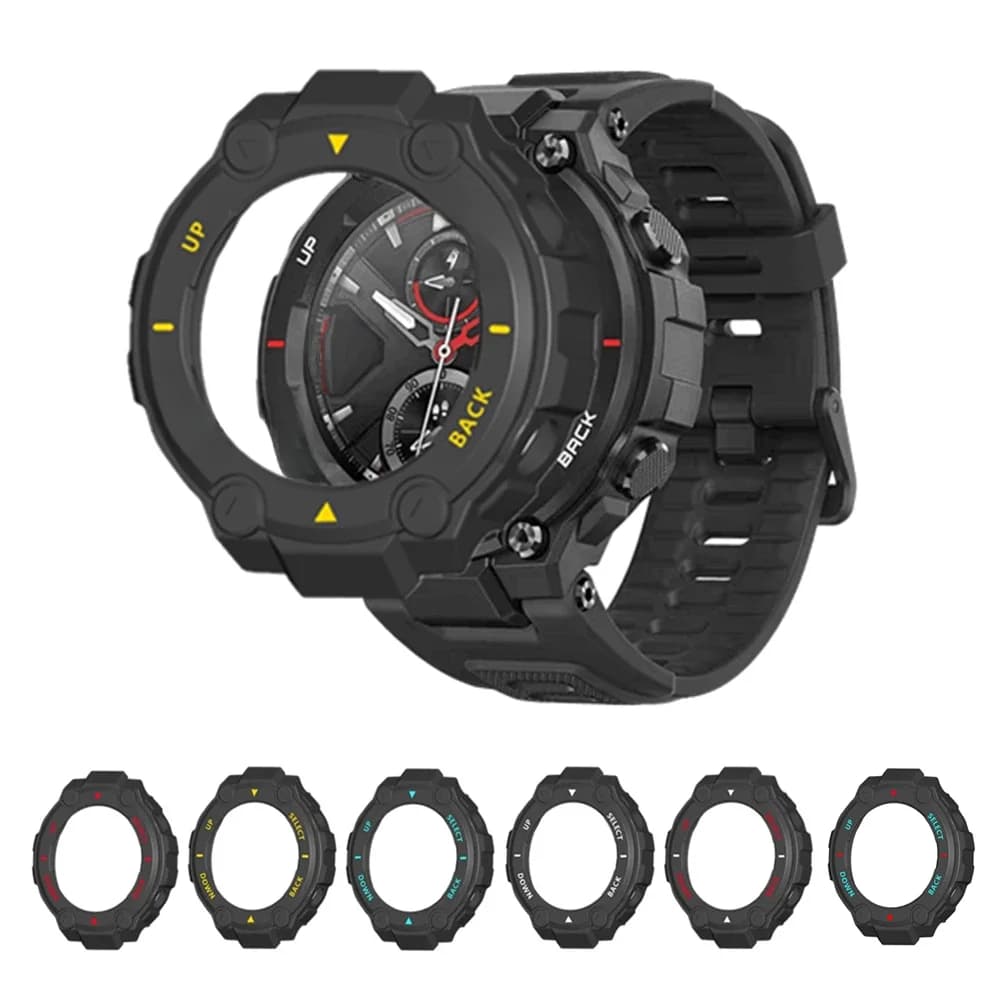 Juste de protection en TPU souple pour Huami Amazfit T Rex Pro, coque de protection pare-chocs, housse de cadre de montre