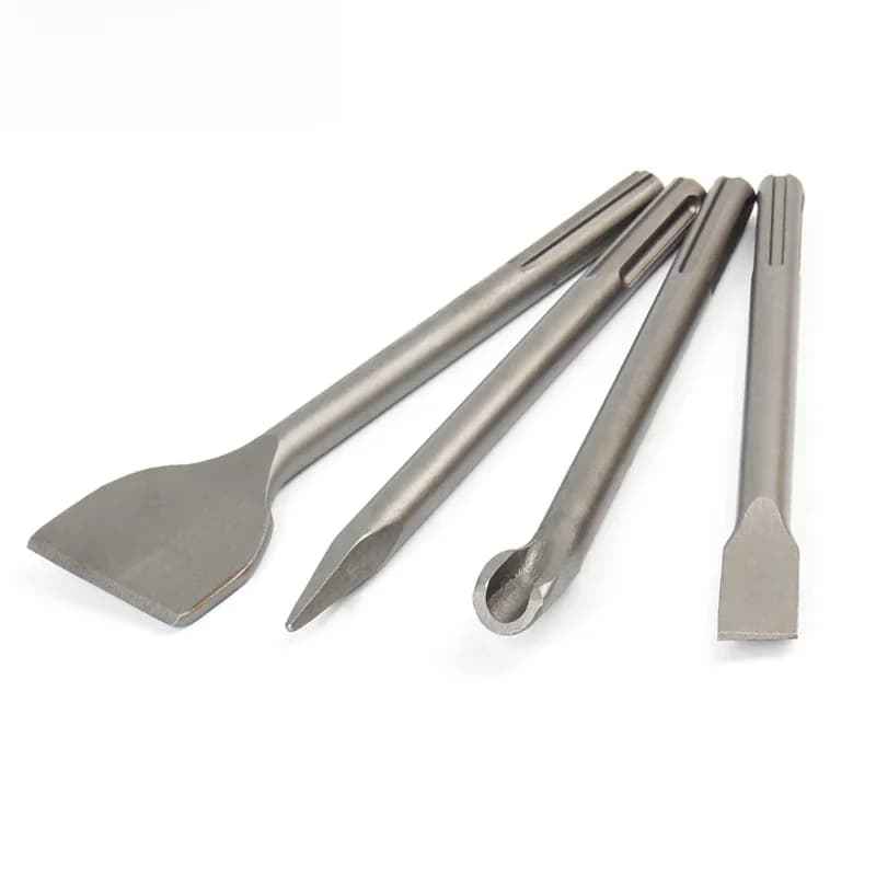Foret à marteau électrique SDS-Max, burin à pointe/rainure/plat, ensemble d'outils de circulation pour pelleter le béton, le mur de briques, la roche, 1 pièce