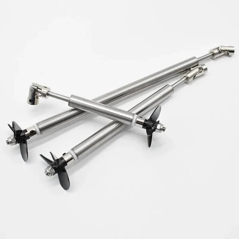 Kit d'arbre d'entraînement de bateau Rc, arbre de Transmission en acier inoxydable de 4mm + Joint universel + hélice adapté au modèle de bateau Rc DIY