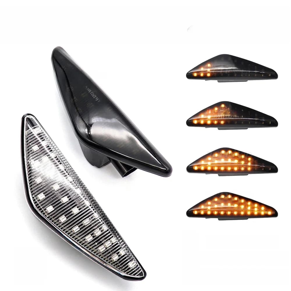 Clignotant dynamique LED, 2 pièces, feux de position latéraux avant pour BMW X3 F25 X5 E70 X6 E71 E72 2008 – 2014, accessoires de voiture
