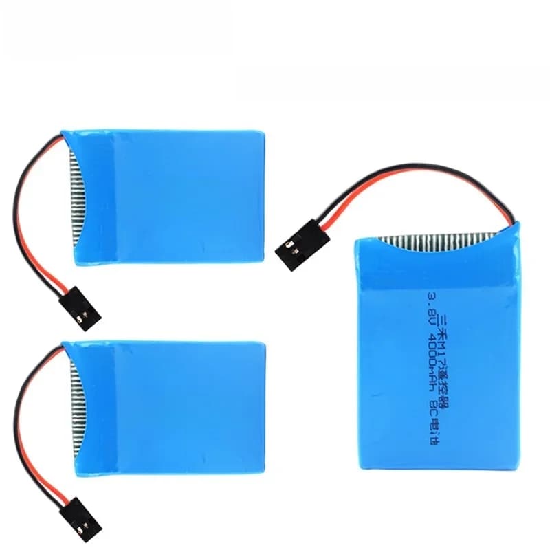 Batterie Lipo Rc 3.8V 4000mAh avec prise Futaba pour SANWA MT44 M17 RC, télécommande émetteur, pièces de commande Radio
