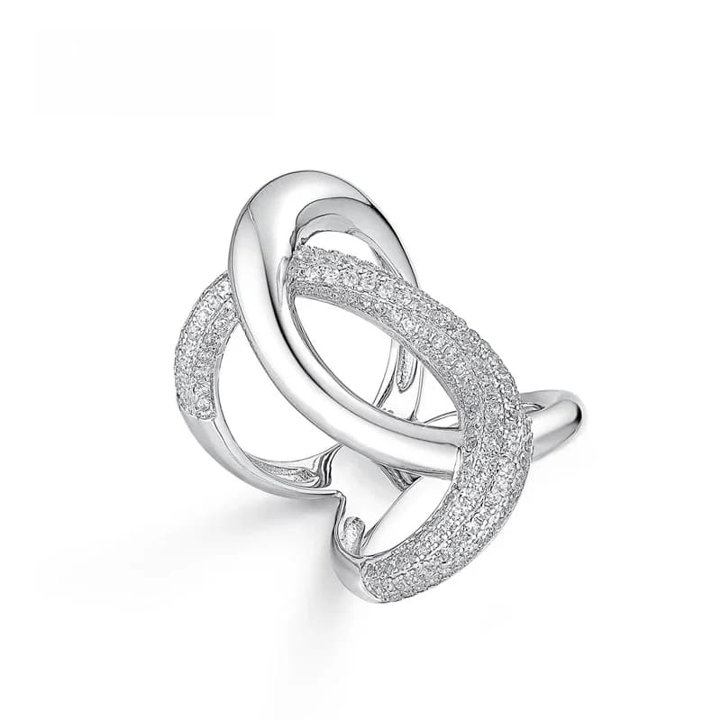 LAYA 925 en argent Sterling mode luxe irrégulier haute qualité Zirconium croix bague cadeau pour hommes fête personnalité bijoux