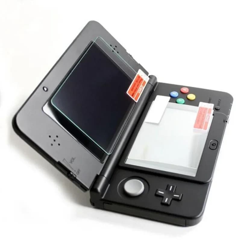 Protecteur d'écran LCD en verre trempé supérieur + Film de protection transparent PET inférieur à couverture complète pour Nintendo petite nouvelle Console 3DS