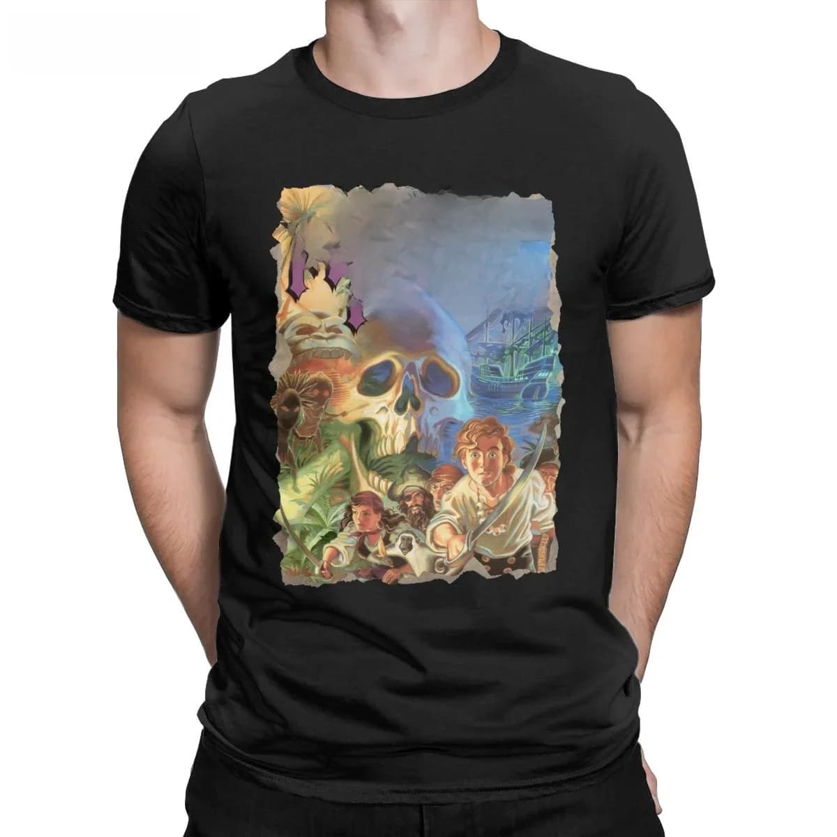 Créatif le Secret de l'île des singes T-Shirt hommes col rond 100% coton t-shirts à manches courtes t-shirts 6XL vêtements