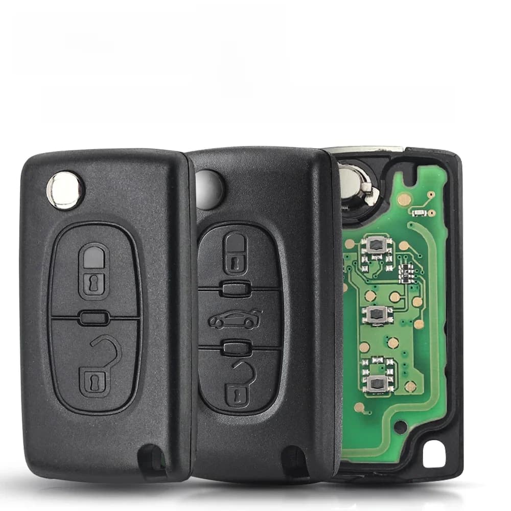KEYYOU – clé télécommande à 2 boutons ASK/FSK, 433MHz, pour voiture citroën C1 C2 C3 C4 C5, Berlingo Picasso, pour voiture Peugeot 307 3008 308 408, ID46, CE0536, VA2/HU83