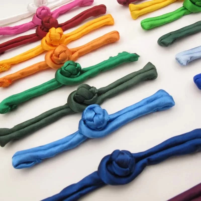Costume Tang chinois, 10 paires, boutons Cheongsam faits à la main, fermetures de fermeture à nœud, boucle DIY