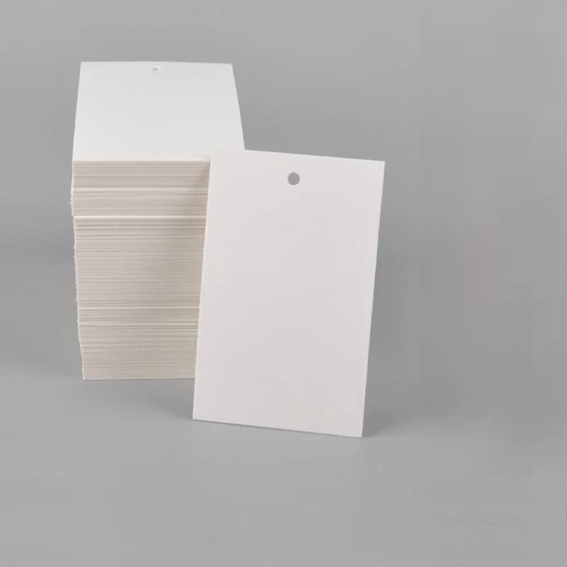 50pcs 5x5/6x9/3x4cm papier blanc vierge marquage étiquettes de prix vierges pour bijoux à bricoler soi-même affichage collier cartes accrocher étiquette de faveur
