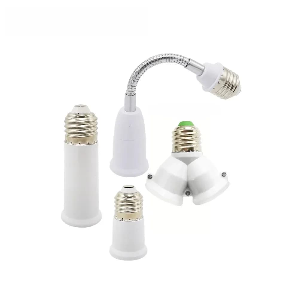Extension de Base de lampe E27 à E27, 65mm 95mm 197mm, convertisseur de support de lampe E27-E27, adaptateur de douille de lampe ignifuge pour ampoule