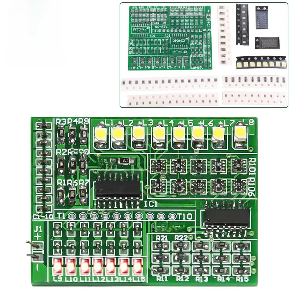 Kit électronique de bricolage pour projet de soudure, suite de pratique, carte émetteur radio FM, coordinateur technique, 1801 SMT SMD