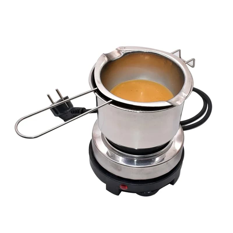 Pot de fusion de cire d'abeille avec chauffage électrique, poêle à bougie, exécutif, chauffe-cire d'abeille, bougie de fusion d'avertissement, bricolage, 1 ensemble