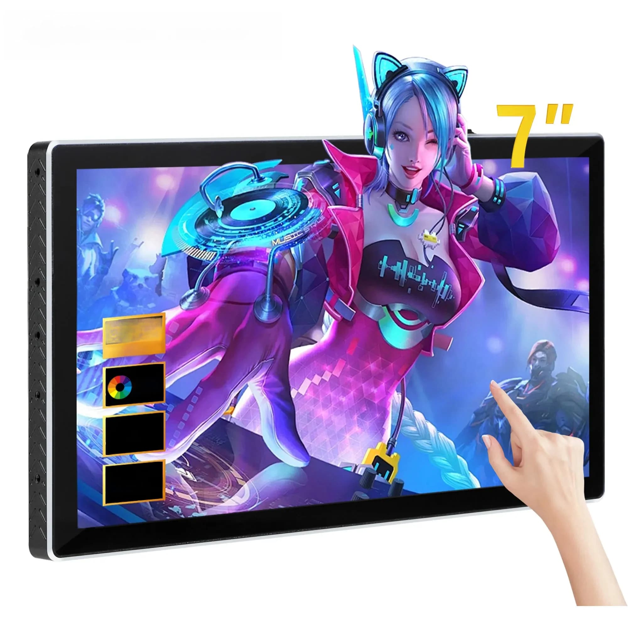 Wisecoco 7 pouces moniteur Portable 1920x1080 moniteurs de jeu tactile USB-C affichage pour Raspberry Pi PS5/4 Android TV Box caméra