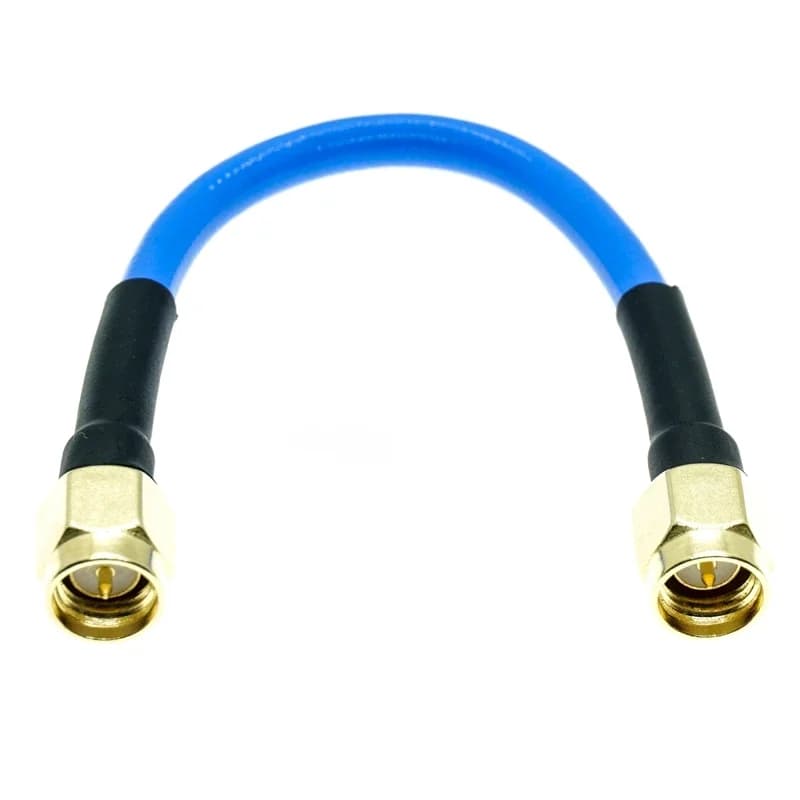 Connecteur SMA mâle vers SMA mâle RG402 RG-402, câble Coaxial Semi-Flexible 0.141 "50ohm bleu