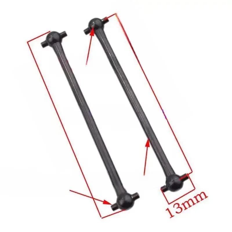 Goupille d'arbre d'entraînement en alliage Dogbone, 2 pièces, 80.5mm 88mm 91mm 94mm 95mm 100mm 106mm132mm 139,5mm, bielle pour modèle de voiture RC 1:8