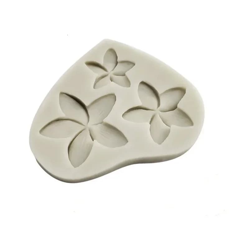 Moule à fond en silicone pour fleur de frangipanier, outil de décoration de gâteau sugarcraft, moule à sucre au chocolat, 1 pièce