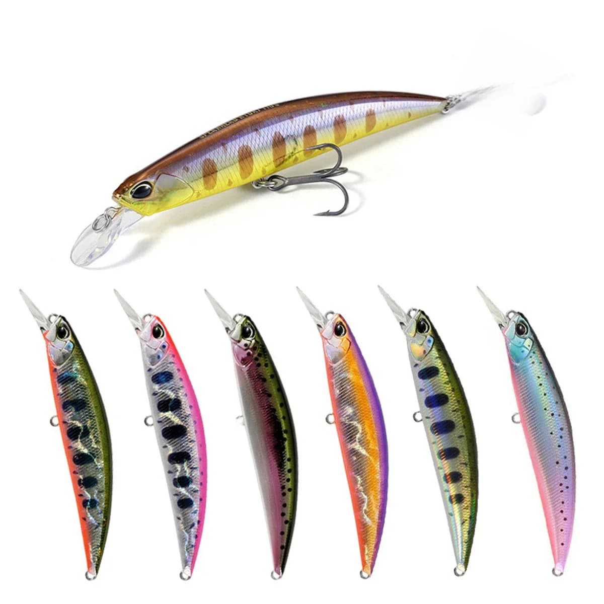 Leurre méné rigide coulant de type jerkbait, appât Élidéal pour la pêche à la traîne, à la truite ou au bar, 11cm, 21g