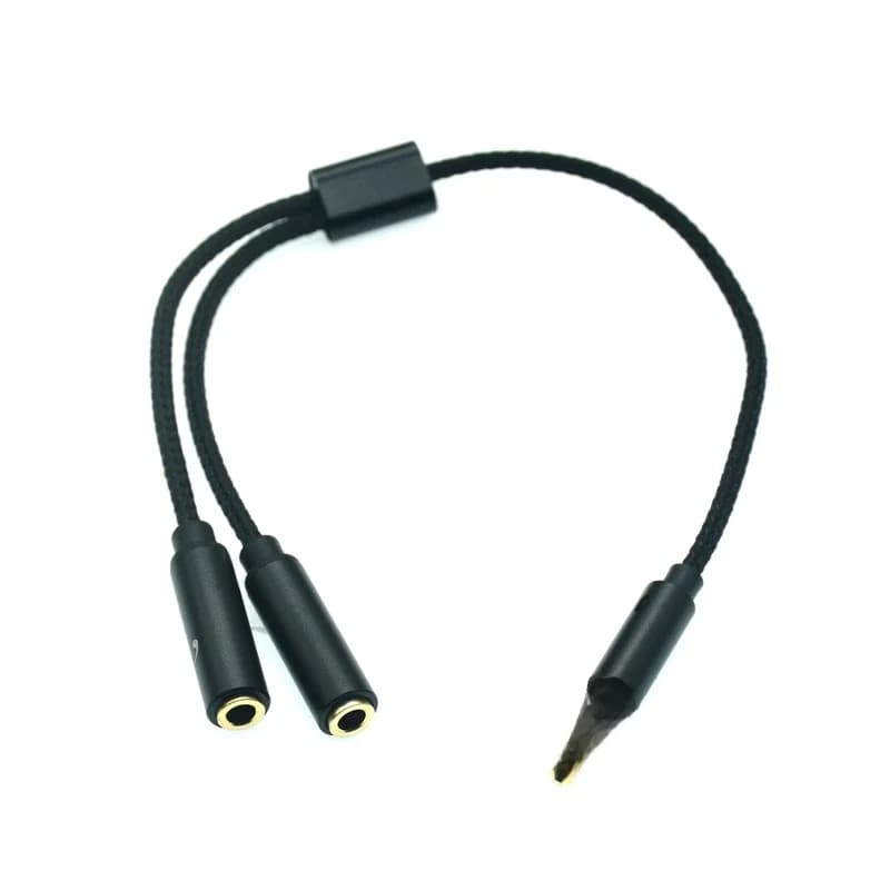 Câble séparateur Audio 3.5mm pour prise d'ordinateur 3.5mm 1 mâle à 2 femelles, séparateur en Y, câble AUX, adaptateur séparateur de casque 25cm