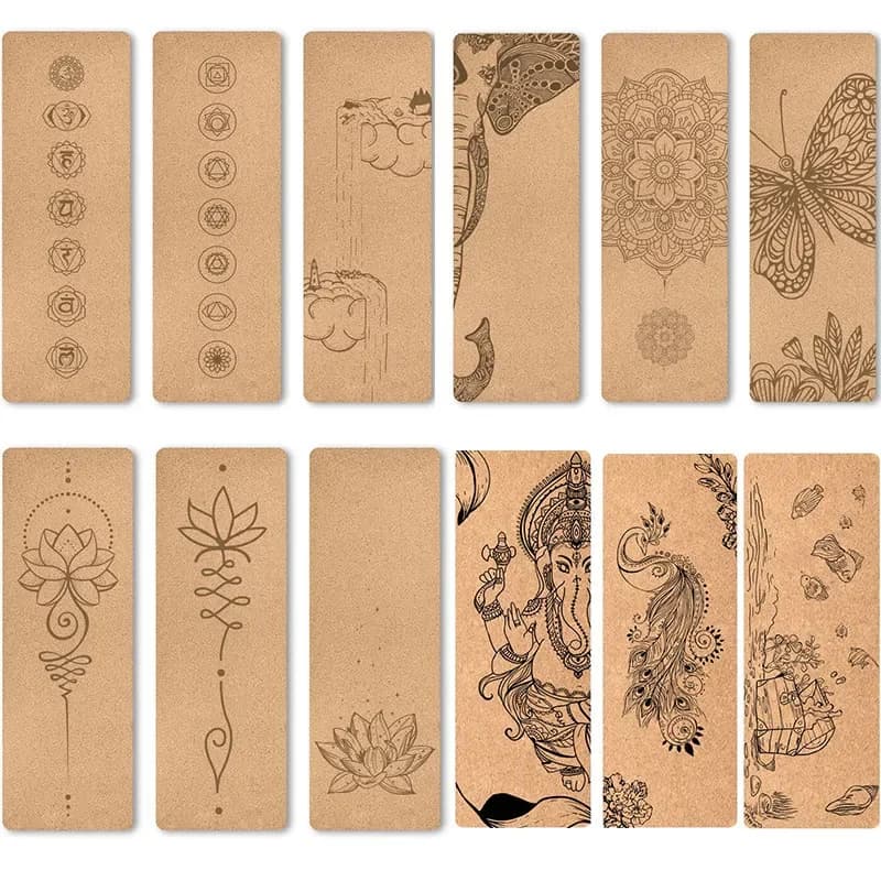 Tapis de yoga en liège haute élasticité antidérapant double face, nouveau modèle tendance, coussin de fitness et de gym, tapis de Pilates personnalisables