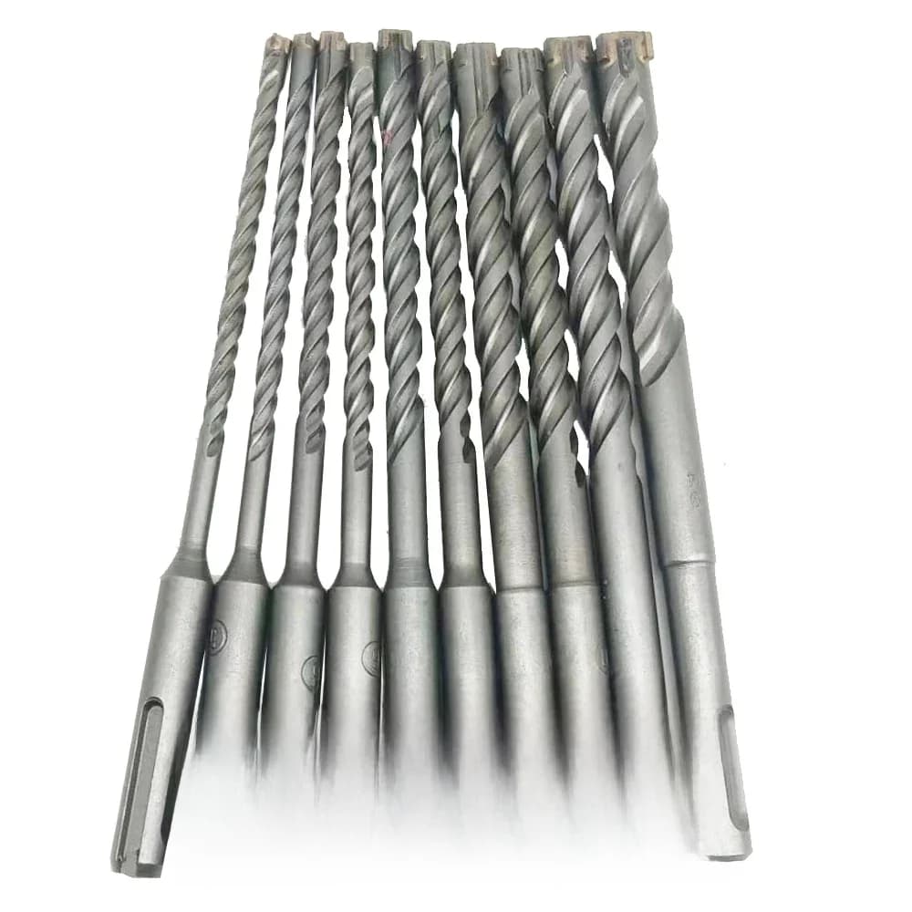 1 Ensemble de forets SDS Plus 160 mm avec 4 pointes croisées en carbure YG8, pour marteau électrique, kit de forets à pointe plate pour maçonnerie