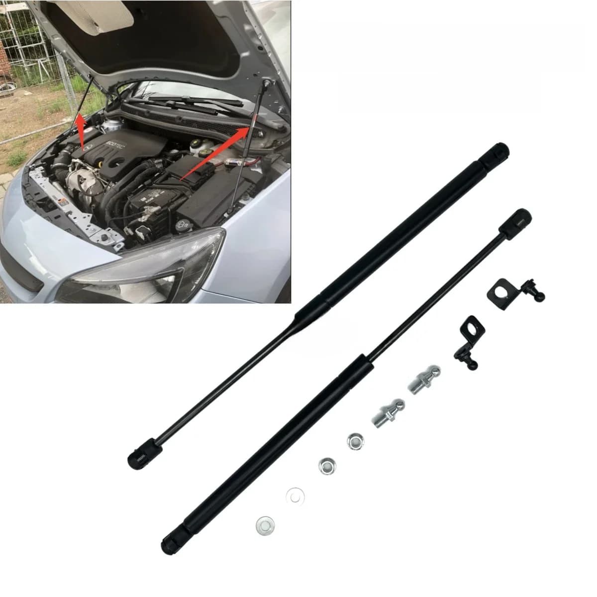 2 pièces capot de moteur avant de voiture entretoises à gaz barres de tige de Support de levage pour Opel Astra J pour Vauxhall Astra 6 2009-2015