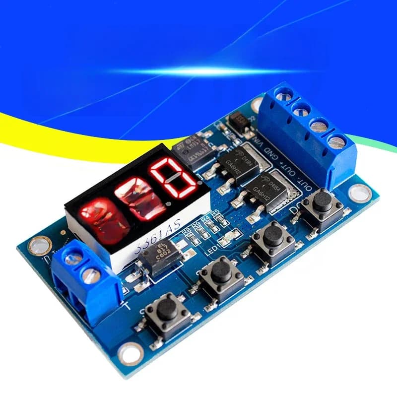 DC5-36V double MOS LED relais de temporisation numérique déclencheur Cycle minuterie retardateur Circuit imprimé Module de contrôle de synchronisation bricolage