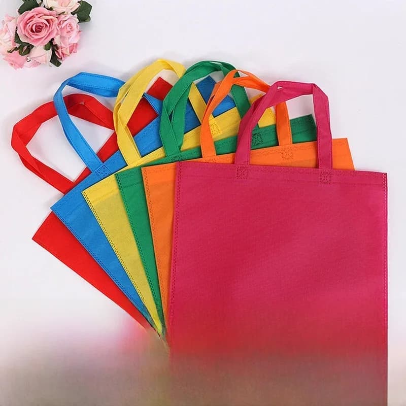 Lot de 20 sacs en tissu non tissé personnalisés avec logo imprimé / sacs cabas portables pour la promotion et la publicité, tissu 80g