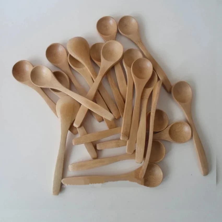 Cuillère à miel en bois 10 pièces/ensemble, vaisselle domestique écologique, cuillère à condiments de cuisine en bambou, cuillère à café, cuillère à Dessert cuillère à café