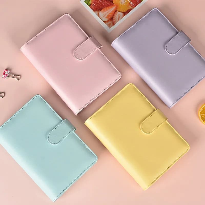 2025 Journal coloré A5/A6 PU macaron couverture à feuilles mobiles classeur crayons laitiers couverture rigide recharge Journal voyageurs couverture en cuir