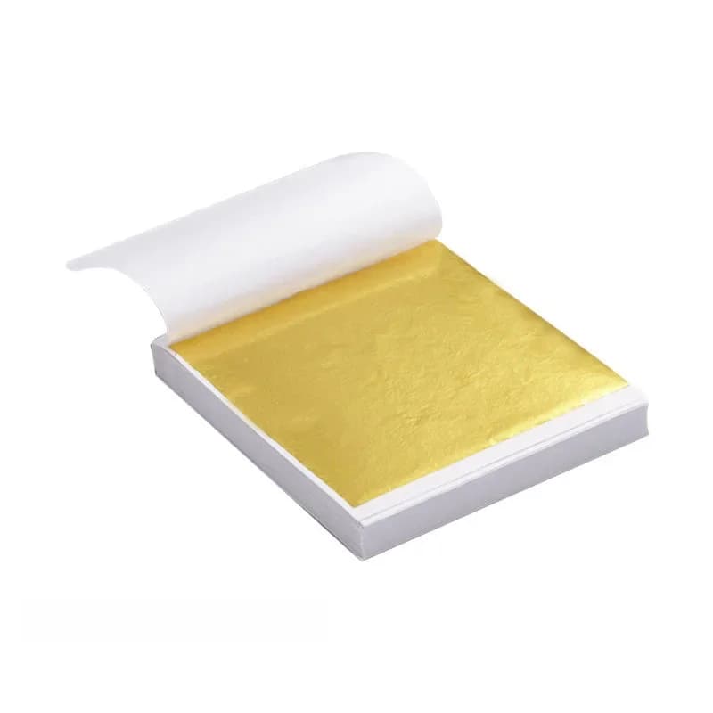 Feuilles de papier pratiques pour artisanat d'art, 100 pièces, feuilles d'or pur brillant, argent, or Rose, pour dorure, décoration de fête artisanale DIY