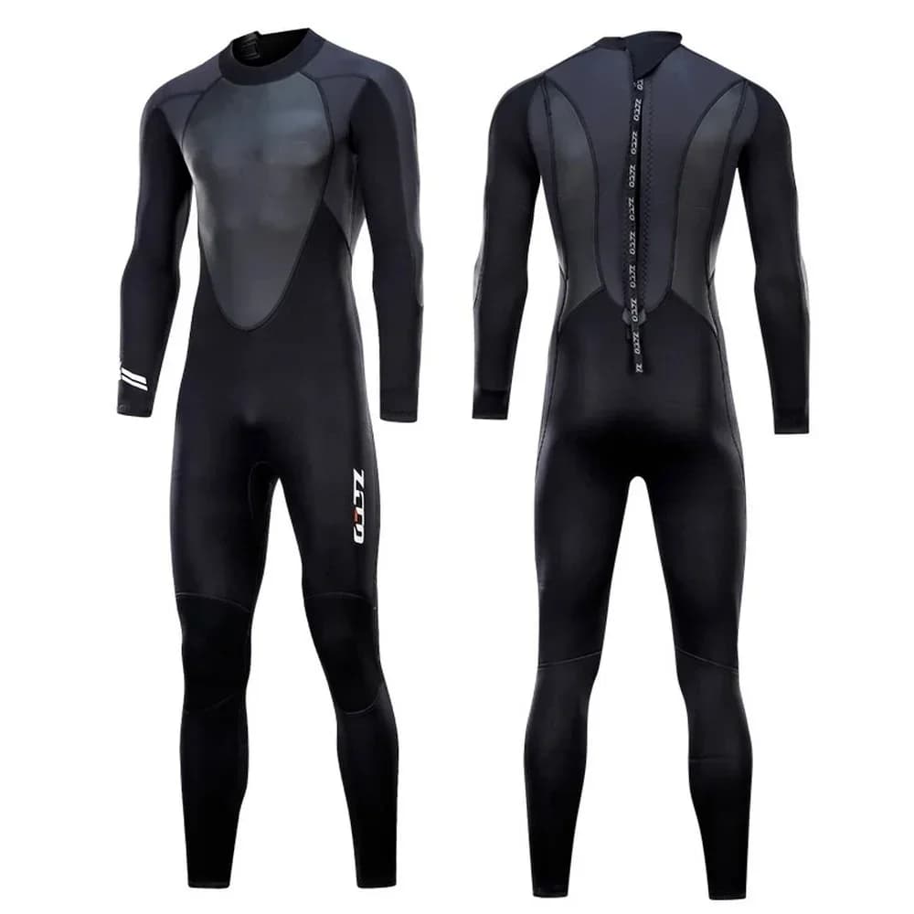 Combinaison de plongée noire en néoprène 3mm pour hommes et femmes, pleine longueur, fermeture éclair au dos, une pièce, pour Couple, surf, plongée en apnée, dropsh
