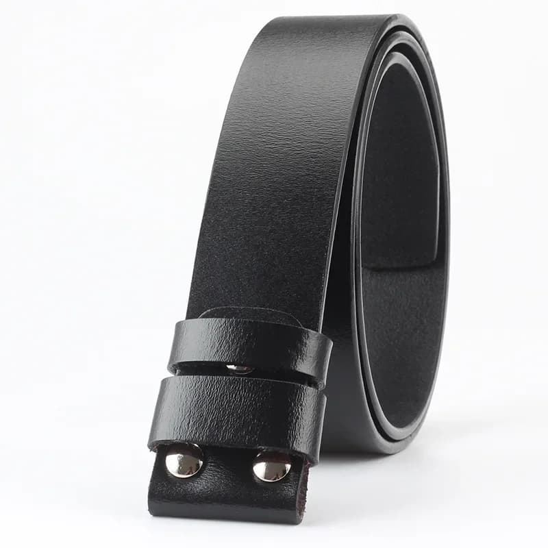 Ceinture en cuir de vache véritable pour hommes, 3.8cm, sans boucle, accessoires de ceinture, haute qualité, classique sauvage, cadeau