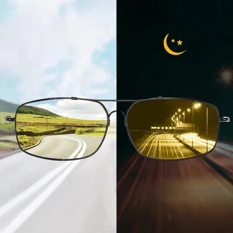 Lunettes de soleil à mémoire photochromiques en métal pour homme et femme, polarisées pour vision de jour et de nuit, accessoire de conduite, UV400, qualité supérieure