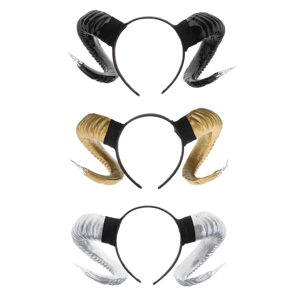 Serre-tête en corne de mouton simulée pour femme, cerceau à cheveux pour Noël, Halloween, fermoir à cheveux, jolies cornes, cosplay, accessoires de fête