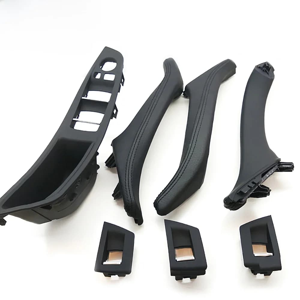 Ensemble d'assemblage de poignée de porte intérieure en cuir LHD, conduite à gauche, pour BMW série 5 F10 F11 F18 520 523 525 528 530 535