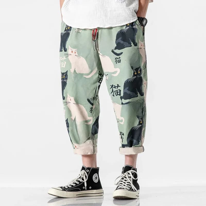Streetwear homme été sarouel imprimé pantalons décontractés homme Harajuku Style surdimensionné Jogging pantalon femme 2024 mode bas 5XL
